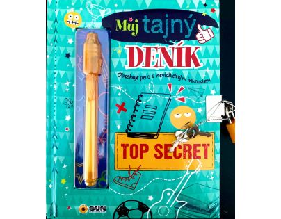 Sun Můj tajný deník na klíček Top Secret zelený