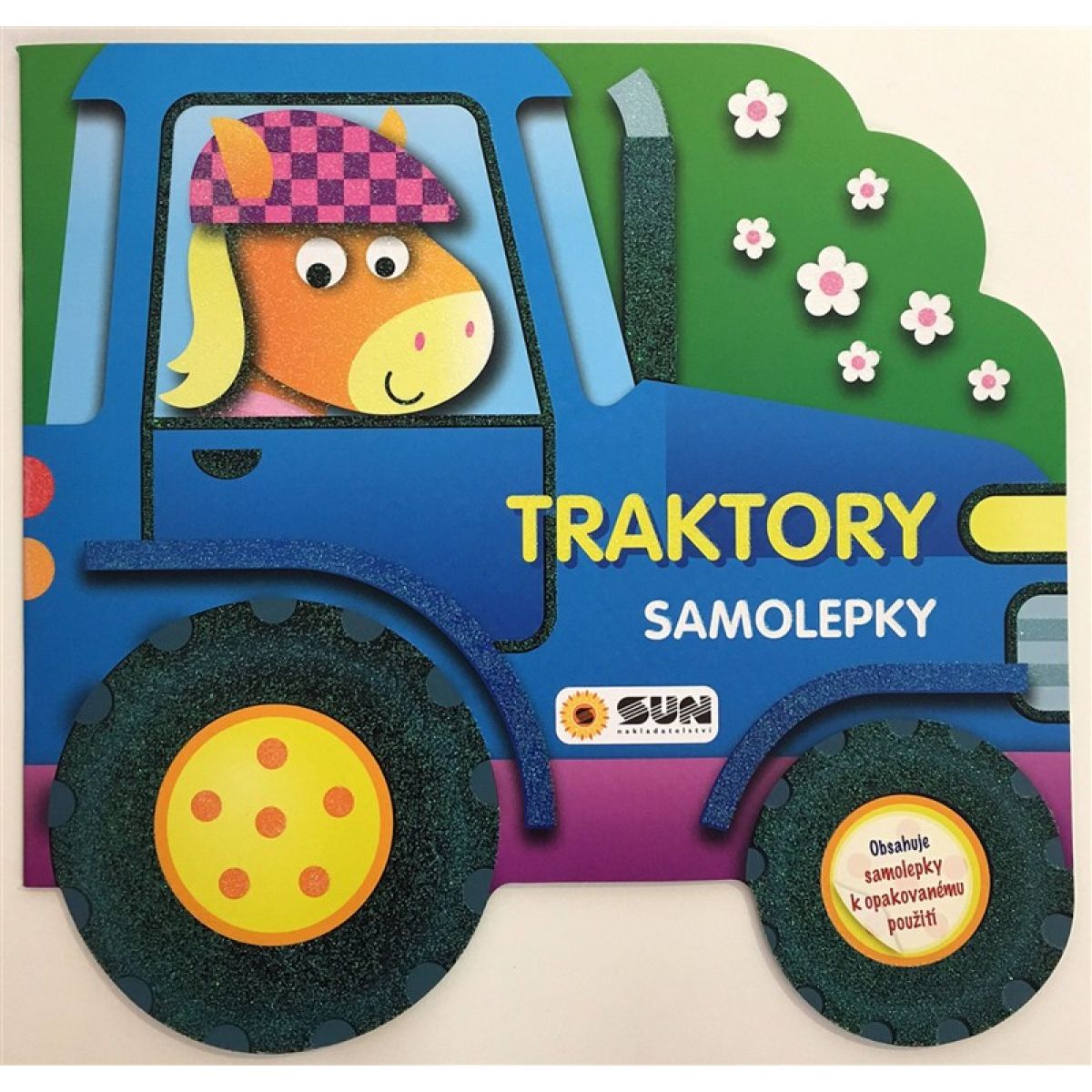 Sun Samolepková kniha s Traktory pro opakované použití