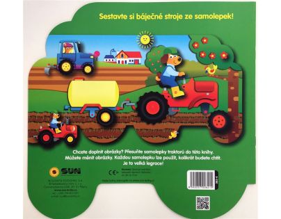 Sun Samolepková kniha s Traktory pro opakované použití