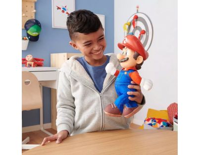 Jakks Super Mario Polohovatelný plyš Mario 30 cm