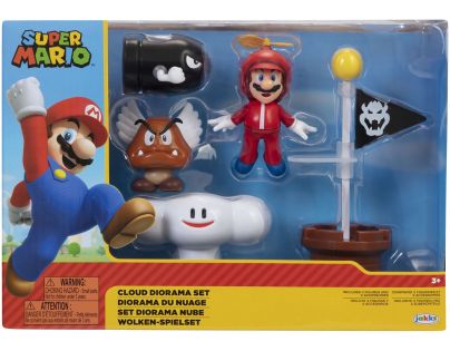 Super Mario sada Cloud Diorama se 6,5 cm figurkami