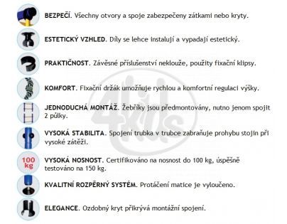 Sestava prolézačka ATLANT R rozpěrná - modrá