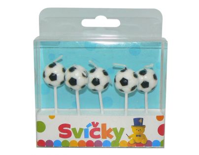 HM Studio Svíčky na dort fotbalové míče 5 ks