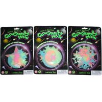 Svítící plastová dekorace - MĚSÍC A HVĚZDY COLOR