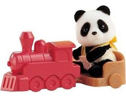 Sylvanian Families Baby příslušenství - panda, méďa a veverka si hrají doma - Panda