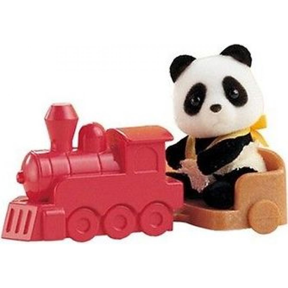 Sylvanian Families Baby příslušenství - panda, méďa a veverka si hrají doma - Panda