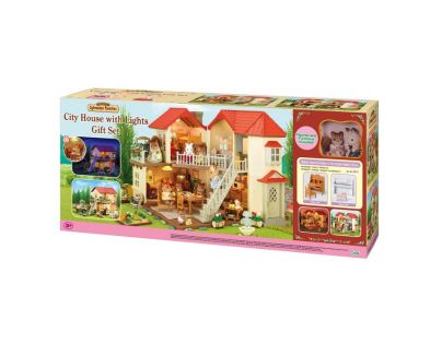 Sylvanian Families Dárkový set Městský dům se světly a příslušenstvím E