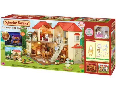 Sylvanian Families Dárkový set Městský dům se světly a příslušenstvím