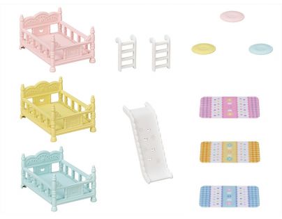 Sylvanian Families Nábytek Třípatrová postel se skluzavkou