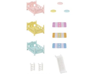 Sylvanian Families Nábytek Třípatrová postel se skluzavkou