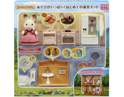 Sylvanian Families Nábytek startovací set nábytků a chocolate králík mamka
