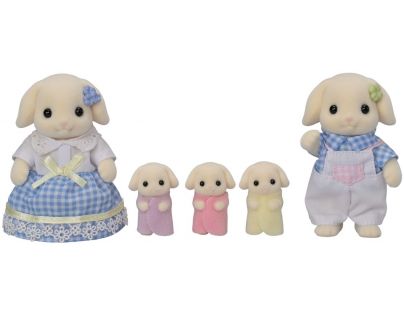 Sylvanian Families Rodina Flora králíci s trojčaty