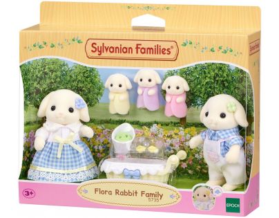 Sylvanian Families Rodina Flora králíci s trojčaty
