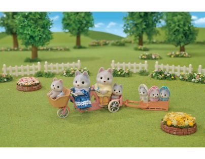 Sylvanian Families Rodina Husky s trojčaty