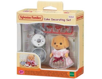 Sylvanian Families Set zdobení dortů a pudl