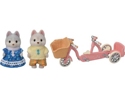 Sylvanian Families Tandemové kolo pro Husky sourozence