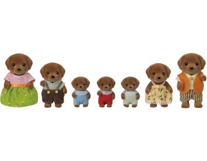 Sylvanian Families Velká rodina Chocolate labradorů