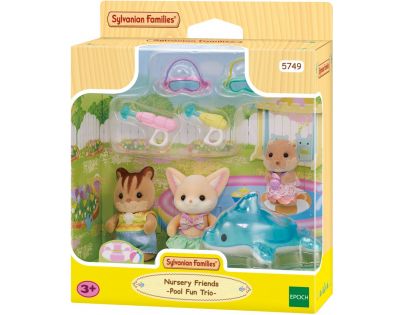 Sylvanian Families Zábava u bazénu Baby Trio