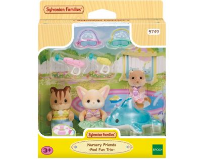 Sylvanian Families Zábava u bazénu Baby Trio