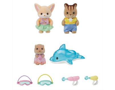 Sylvanian Families Zábava u bazénu Baby Trio