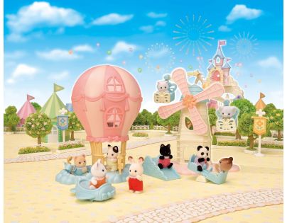 Sylvanian Families Zábavný park s větrným mlýnem a kotětem
