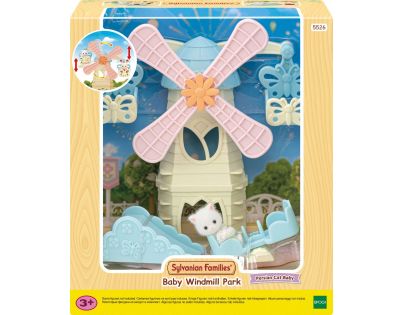 Sylvanian Families Zábavný park s větrným mlýnem a kotětem