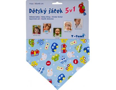 T-tomi Dětský šátek 5 v 1 Auta