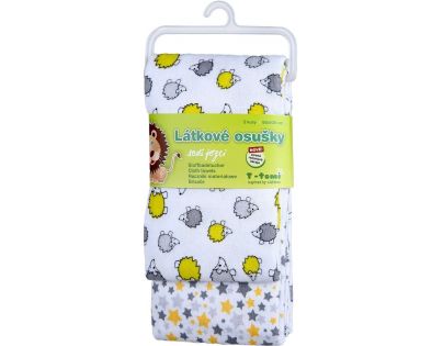 T-tomi Látkové osušky Sada 2 ks Šedí ježci