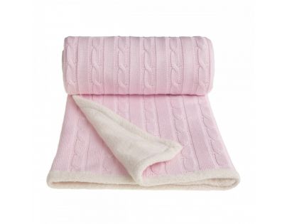 T-tomi Pletená deka, 1 ks, růžová- winter