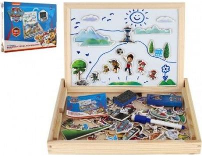 Teddies Tabule oboustranná magnetická s doplňky Tlapková patrola