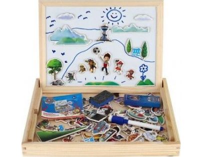 Teddies Tabule oboustranná magnetická s doplňky Tlapková patrola