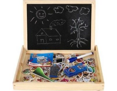 Teddies Tabule oboustranná magnetická s doplňky Tlapková patrola
