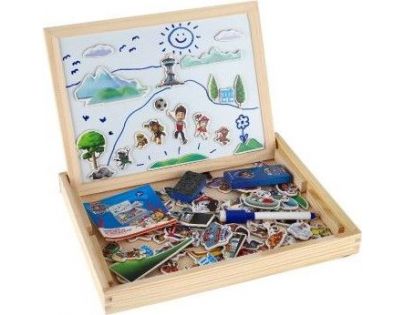 Teddies Tabule oboustranná magnetická s doplňky Tlapková patrola
