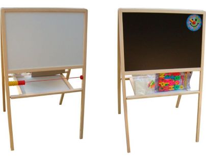 Toy Tabule školní oboustranná magnetická s hodinami