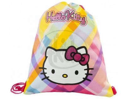 Target Taška na přezůvky Hello Kitty růžovo žlutý