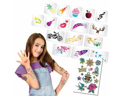 Tasia - Airbrush tetovací studio s příslušenstvím 20 šablon