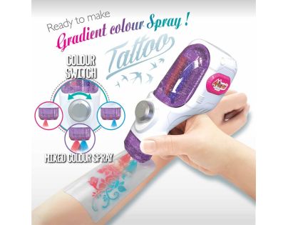 Tasia - Airbrush tetovací studio s příslušenstvím 20 šablon