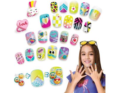 TASIA - Velká nehtová sada pro úpravu nehtů s třpytkami a prsteny