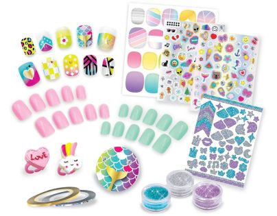 TASIA - Velká nehtová sada pro úpravu nehtů s třpytkami a prsteny