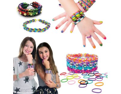 Tasia - Zaplétač na výrobu náramků z gumiček - 1800 ks bez latexu