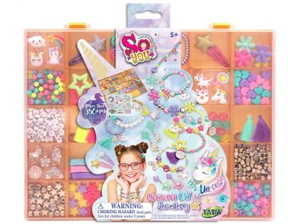 Tasia Sada na výrobu náramků a doplňků Jednorožec 350 ks