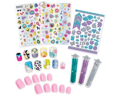 Tasia Stylová sada Nail Art s třpytkami a samolepkami