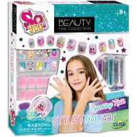 Tasia Stylová sada Nail Art s třpytkami a samolepkami