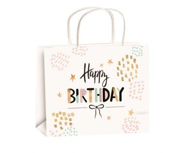 Anděl Taška narozeninová zlatá ražba M Horizont Happy Birthday