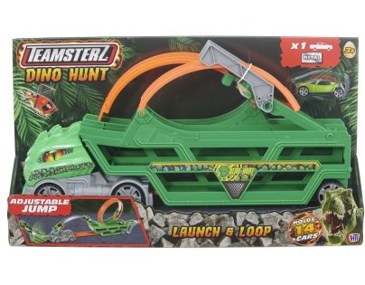 Teamsterz Dino přenosný transportér s 1 autíčkem a loopingem