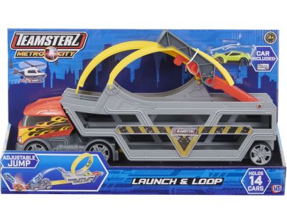 Teamsterz multifunkční transportér s 1 autíčkem a loopingem