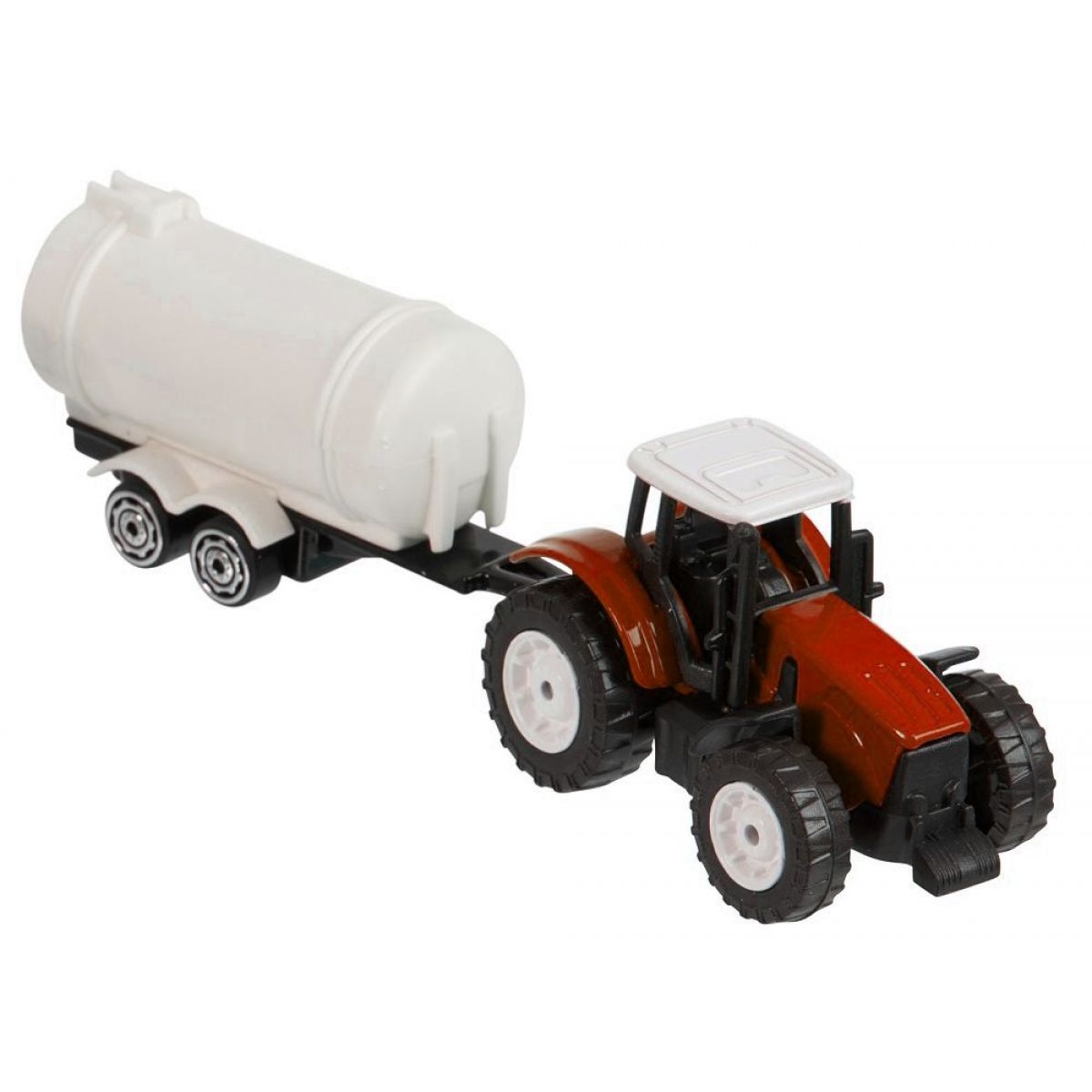 Teamsterz Traktor s valníkem - Červený traktor s cisternou