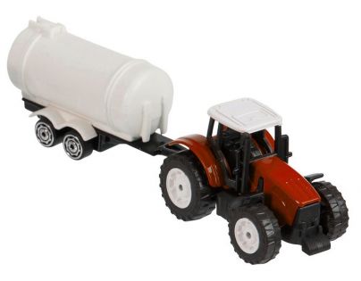 Teamsterz Traktor s valníkem - Červený traktor s cisternou