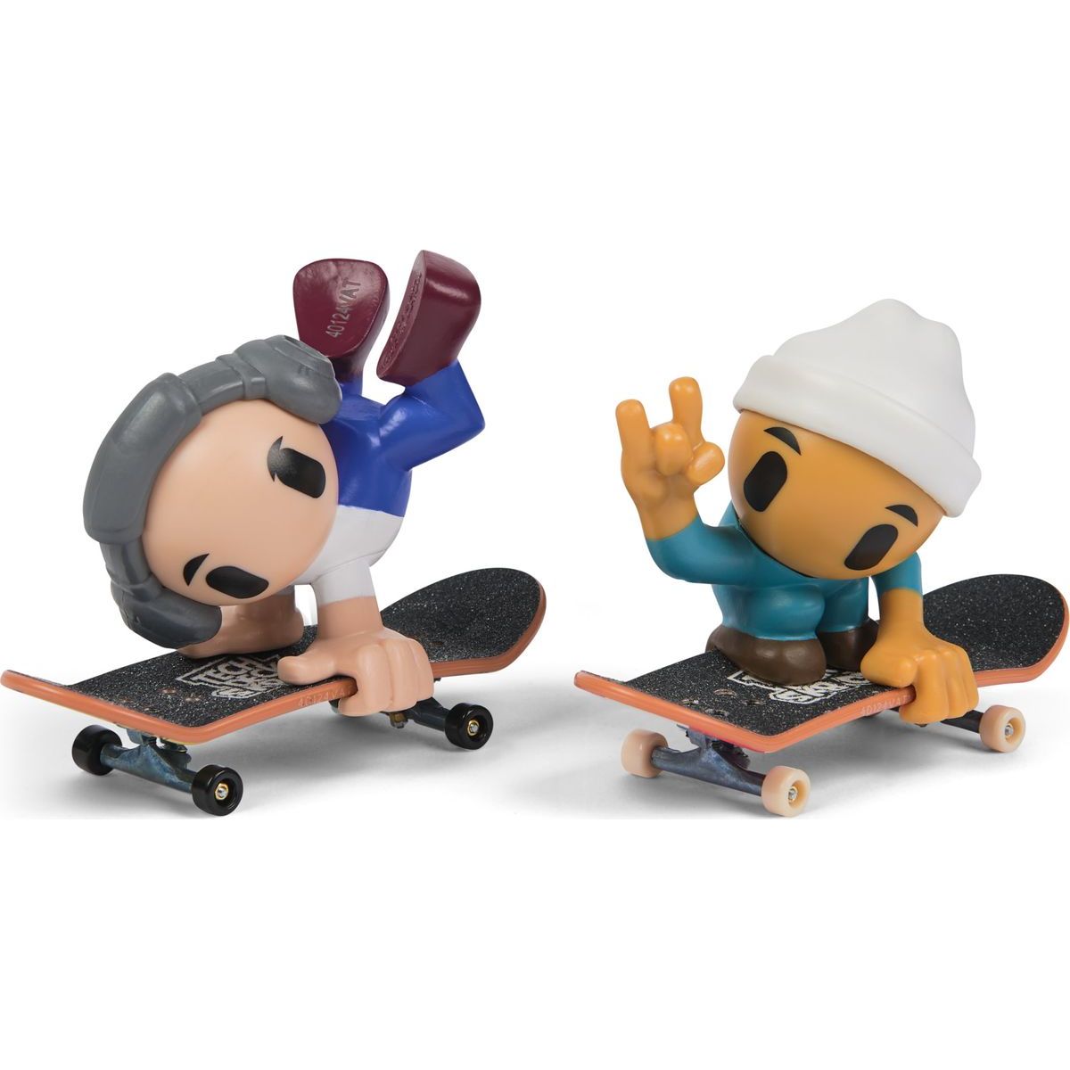 Tech Deck Sk8 Crew fingerboard s figurkou Dvojbalení bílá čepice a šedá sluchátka