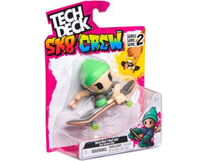 Tech Deck Sk8 Crew fingerboard s figurkou zelená čepice